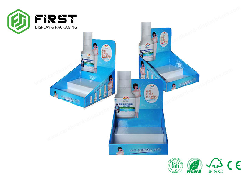 Retail Color Printed POP Cardboard Display Box Customized Recycled Table Top Display Stand