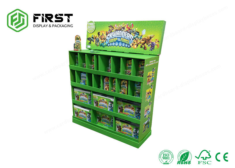 Recyclable POP Carton Stand Customized Printing Cardboard Floor Display Stand