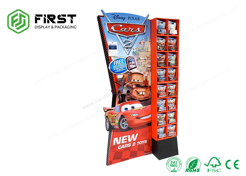 Recyclable POP Carton Stand Customized Printing Cardboard Floor Display Stand