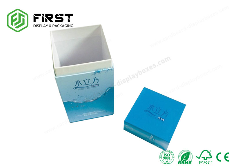 CMYK Printing OEM Customized Glossy Finish 2-Piece Cardboard Gift Box Packaging With Lid
